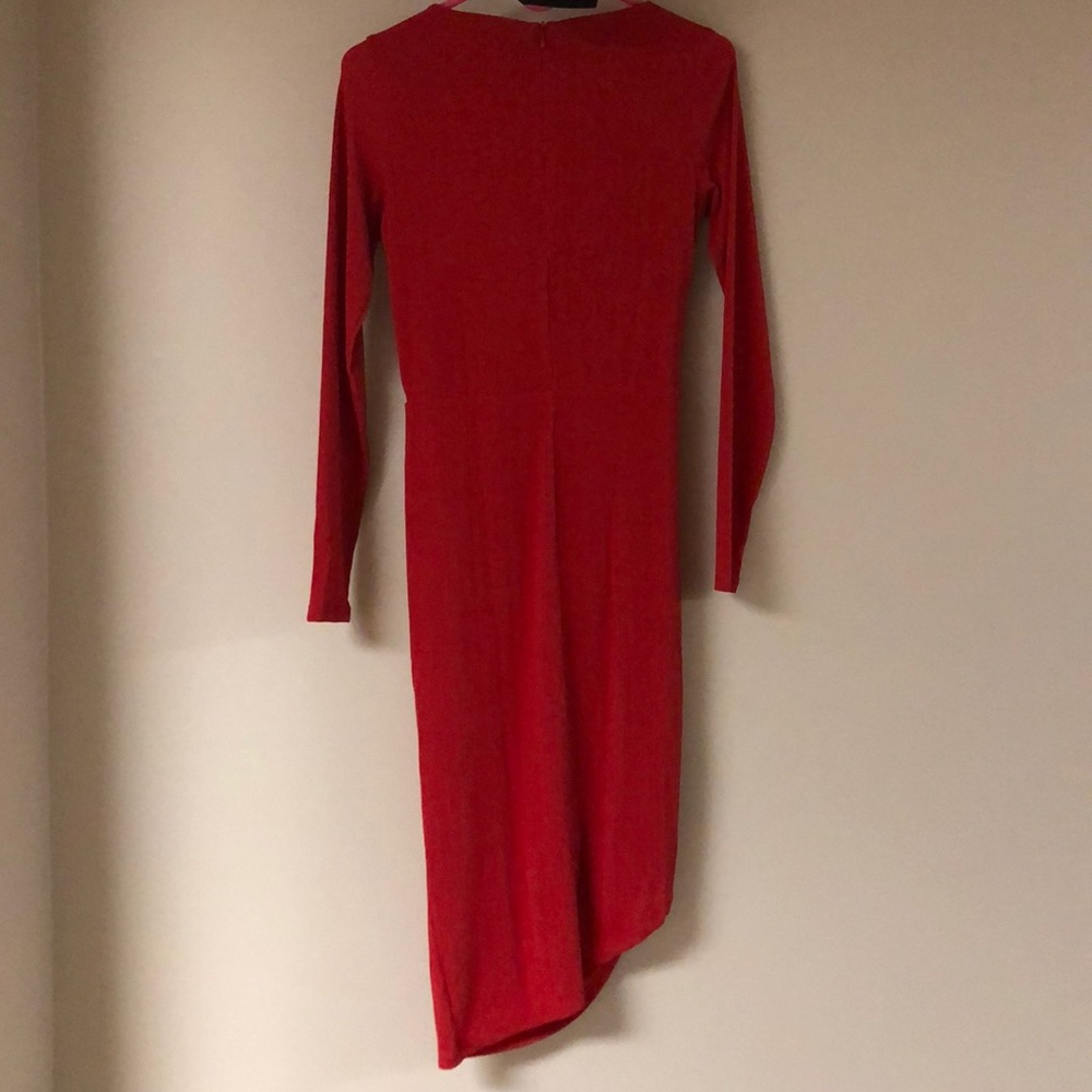 H&M red Ruched Bodycon Dress - Picture 6 of 6